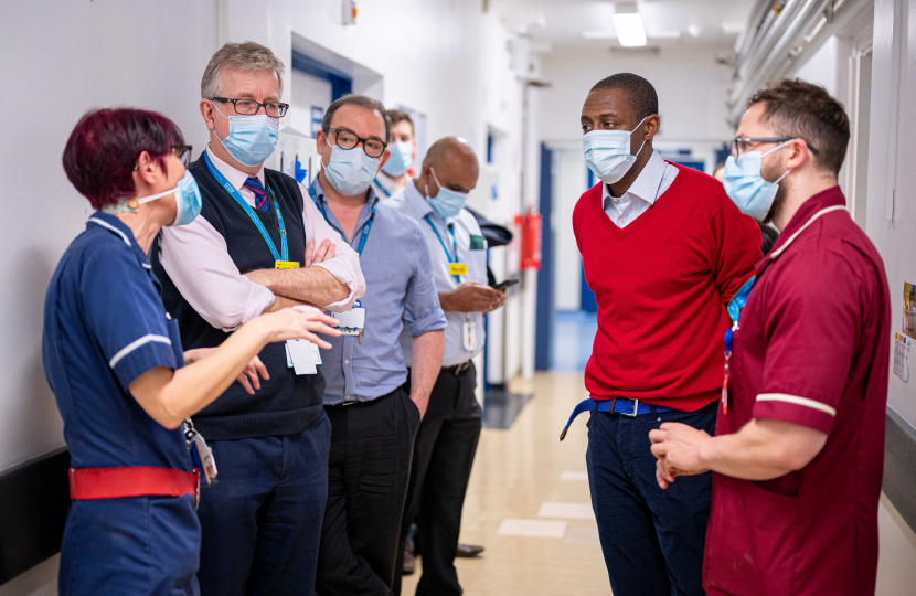 Bim meeting staff at the Luton & Dunstable Hospital