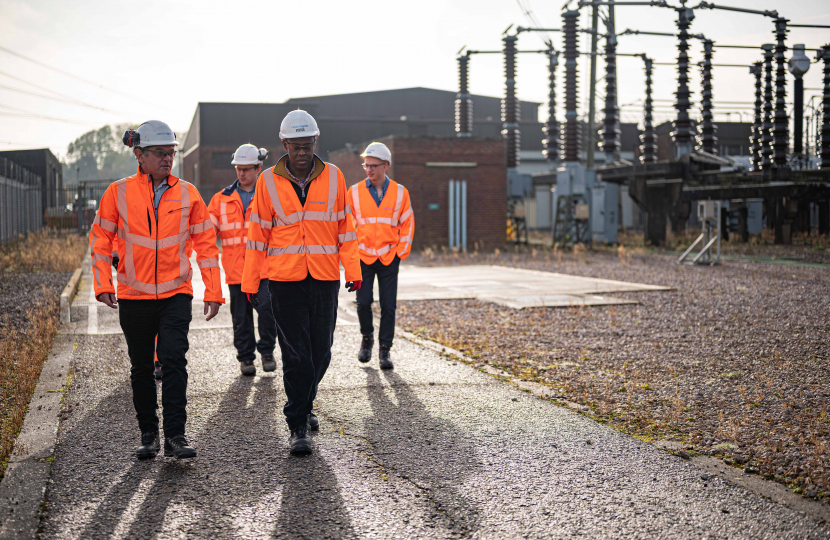 Bim on a visit to the National Grid site in the Wymondleys